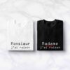 T-shirt couple “Mrs Always Right Mr Right” mod5 blanc 2 BD
