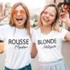 T-SHIRT assortis blonde brune rousse