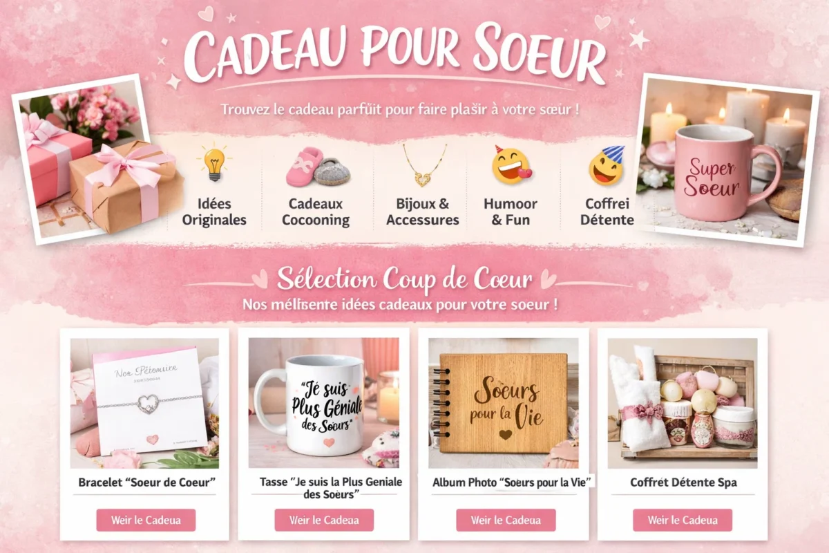 Cadeau pour une sœur : idées personnalisées par budget