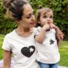 T-shirt mere fille "Cœur Puzzle"