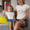 t-shirt assortis famille coeur (1)