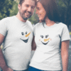 T-shirts assortis Noël Famille Couple - Bonhomme de neige