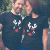 T-shirts assortis Noël Famille Couple - Cerf de Noël