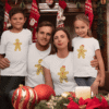 T-shirts assortis Noël Famille Couple - Pain d'épice