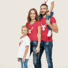 T-shirts assortis Noël Famille Couple - Tête de cerf de Noël