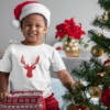 T-shirts assortis Noël Famille Couple - Tête de cerf de Noël