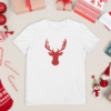 T-shirts assortis Noël Famille Couple - Tête de cerf de Noël