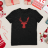 T-shirts assortis Noël Famille Couple - Tête de cerf de Noël