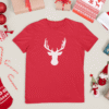 T-shirts assortis Noël Famille Couple - Tête de cerf de Noël