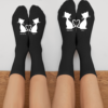 Chaussettes Personnalisables - Couple "Chats avec prénoms" - Chaussettes couple vue 2