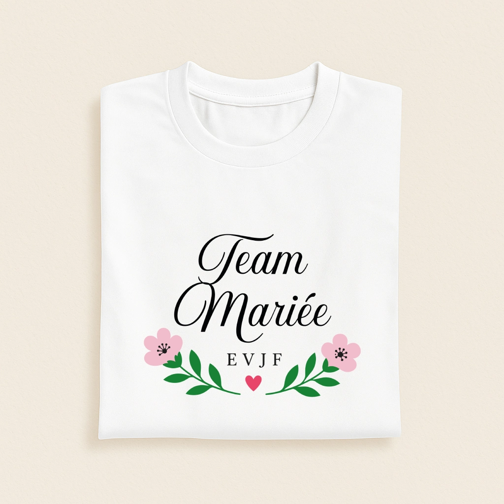 T-shirt EVJF Couronne Fleurs