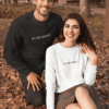 Sweat Couple « Date en chiffres Romains + Manches »