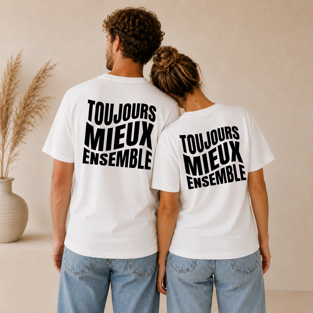 T-shirt Couple - Mieux Ensemble