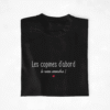 T-shirt Copines Les copines d'abord le reste attendra coeur (3)