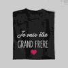 T-shirt Je vais être Grand Frère Coeur (1)