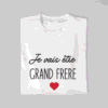 T-shirt Je vais être Grand Frère Coeur (1)