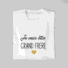 T-shirt Je vais être Grand Frère Coeur (1)
