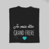 T-shirt Je vais être Grand Frère Coeur (1)
