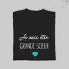 T-shirt Je vais être Grande Soeur Coeur (1)