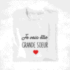 T-shirt Je vais être Grande Soeur Coeur (1)