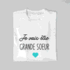 T-shirt Je vais être Grande Soeur Coeur (1)