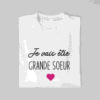 T-shirt Je vais être Grande Soeur Coeur (1)