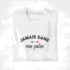 t-shirt Pull Copains Jamais sans mes potes bleu blanc rouge (1)