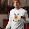 Pull assortis Noël Famille Couple – Cerf de Noël personnalisable
