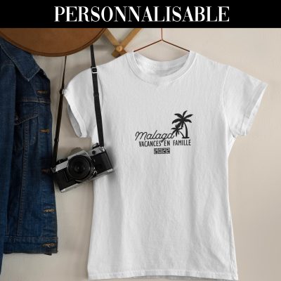 T-shirts assortis famille Palmier avec destination - Assortis Moi