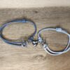 Bracelets Couple - Ancre Argentée Magnétiques Coeur (2)