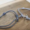 Bracelets Couple - Ancre Argentée Magnétiques Rond - Bracelets Couple vue 3