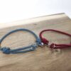 Bracelets Couple - Ancre Argentée Magnétiques Rond Nylon (2)