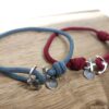Bracelets Couple - Ancre Argentée Personnalisable Nylon (1)