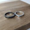 Bagues pour couple - Géométrique Noir & Argenté