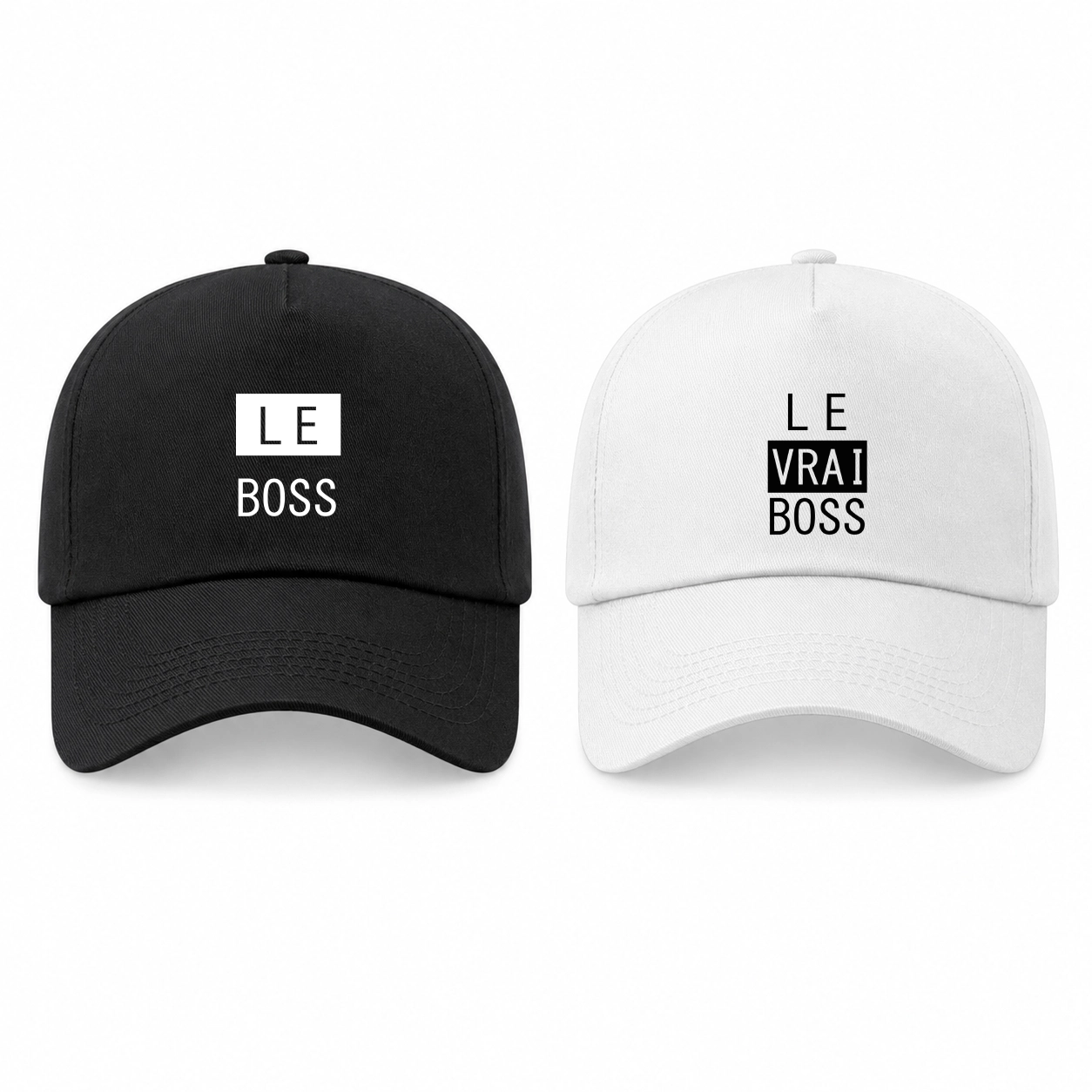 Casquettes Couple - Le Boss Le Vrai Boss