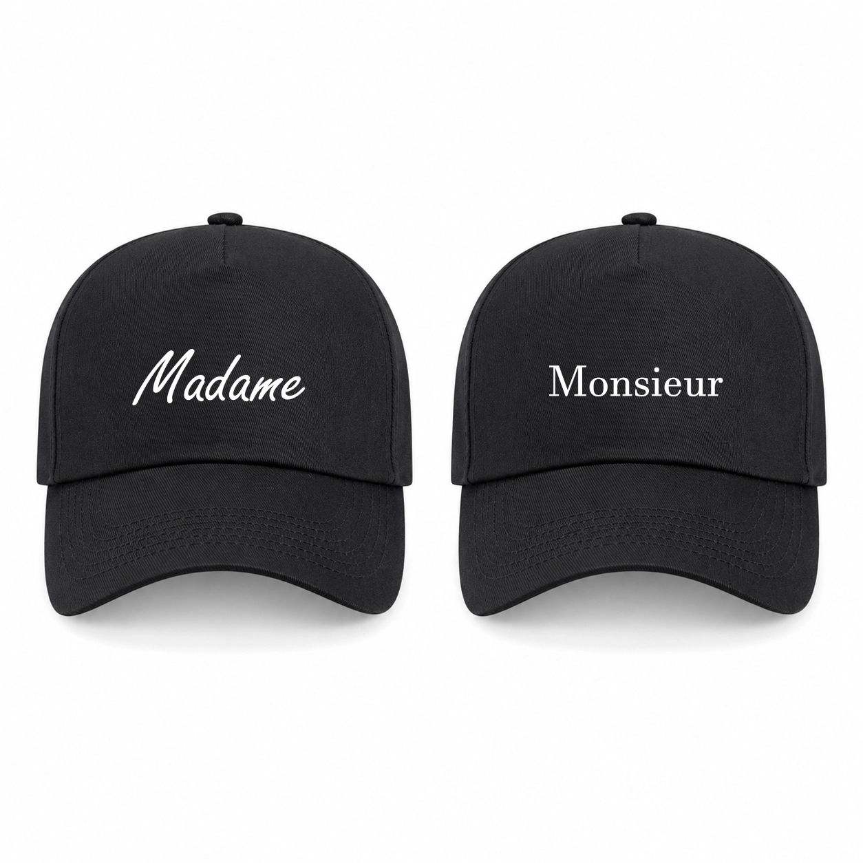 Casquettes Couple - Madame Monsieur