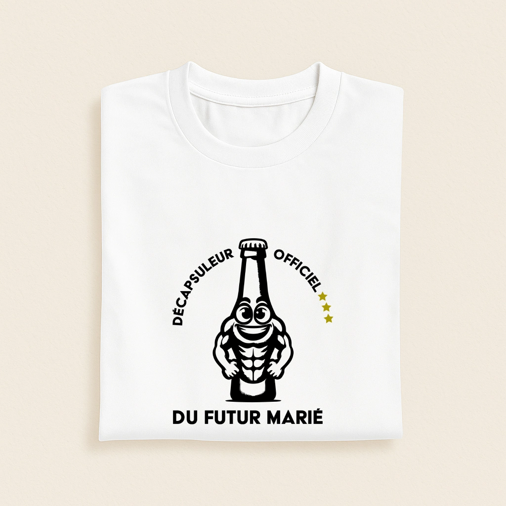T-shirt EVG - Decapsuleur officiel du futur marié