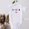 Body Annonce Grossesse personnalisable - Jumeaux 1+1 = 4 ❤️