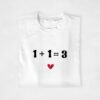 T-shirt Annonce Grossesse Personnalisable - 1+1=3