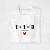 T-shirt Annonce Grossesse Personnalisable - 1+1=3