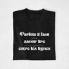 T-shirt Annonce Grossesse Famille - parfois il faut savoir lire entre les lignes
