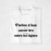 T-shirt Annonce Grossesse Famille - parfois il faut savoir lire entre les lignes