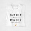 T-shirt Annonce Grossesse à personnaliser - Tata de ... c'est bien mais de ... c'est mieux