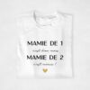 T-shirt Annonce Grossesse à personnaliser - Mamie de ... c'est bien mais de ... c'est mieux