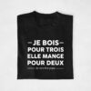 Pull Annonce Grossesse - Je bois pour 3 - Elle mange pour 2 - Sweats & Pulls Annonce Grossesse vue 2
