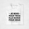Pull Annonce Grossesse - Je bois pour 3 - Elle mange pour 2 - Sweats & Pulls Annonce Grossesse vue 3