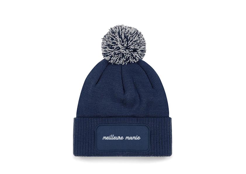 Bonnet à pompon - Meilleure Mamie