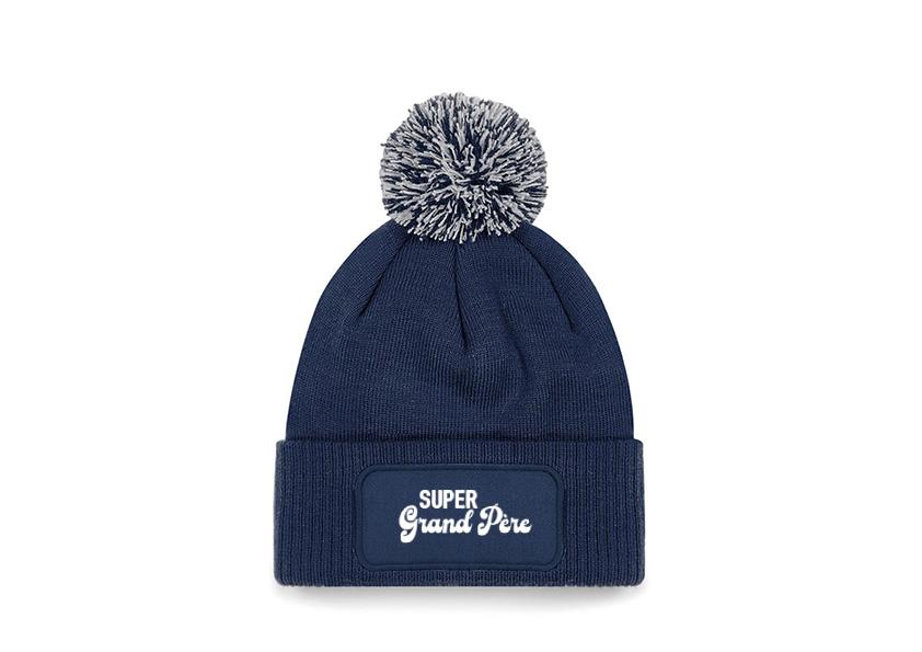 Bonnet Grand-père Personnalisé - Cadeau D'anniversaire Ou Fête Des Pères - Taille Unique, Bleu Marine