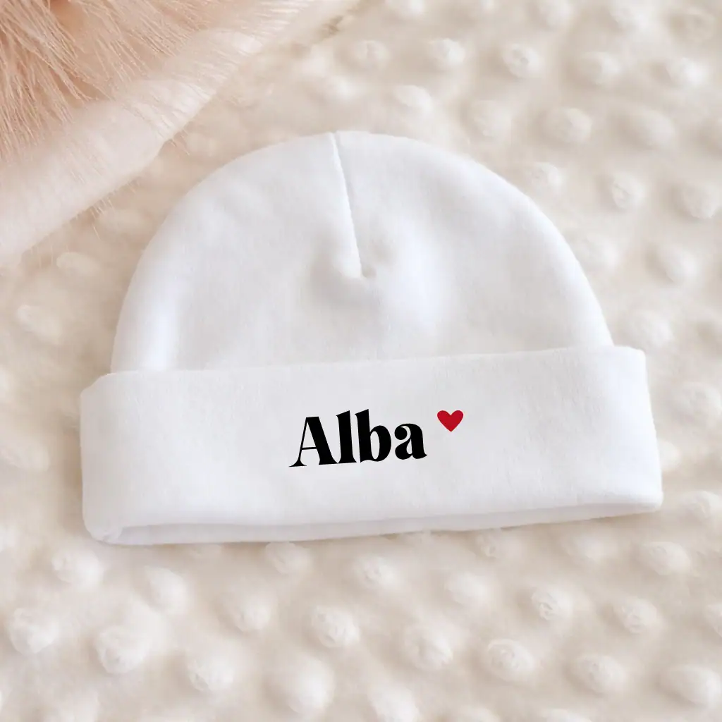 Bonnet Naissance Bébé - Prénom Personnalisé - Assortis Moi Bonnet Naissance Bébé - Prénom Personnalisé