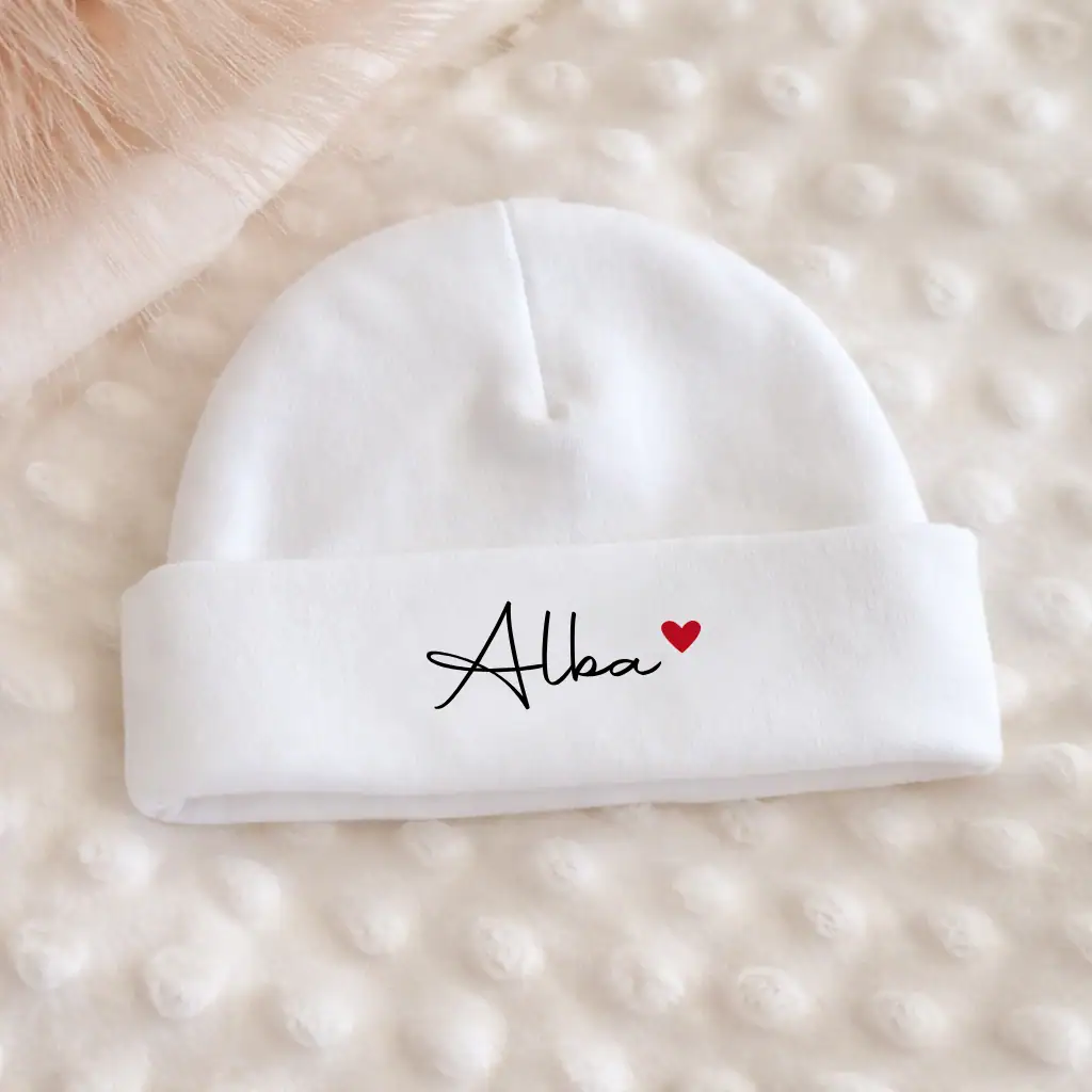 Bonnet Naissance Bébé - Prénom Personnalisé - Assortis Moi Bonnet Naissance Bébé - Prénom Personnalisé